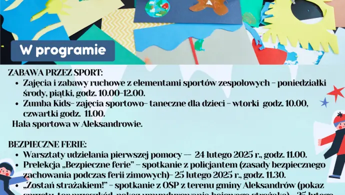 Gmina Aleksandrów zaprasza na ferie