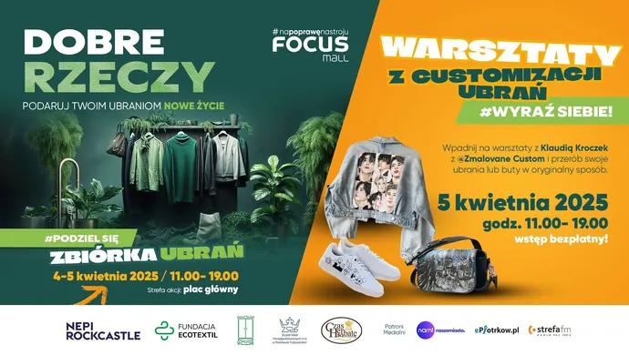 Wielka zbiórka „DOBRE RZECZY”  w Focus Mall w Piotrkowie 