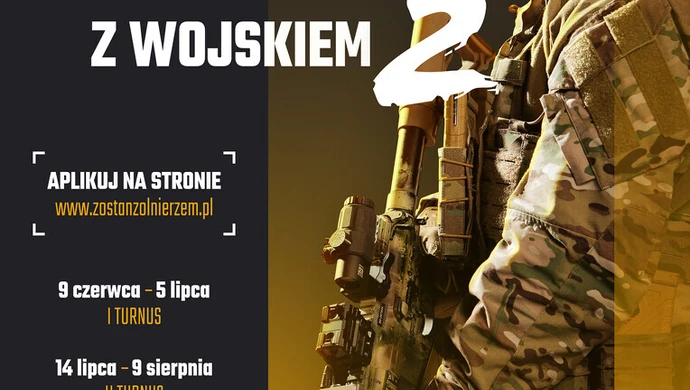 Już po raz drugi Wojsko Polskie zaprasza do spędzenia części swoich wakacji na dobrowolnym, darmowym i ochotniczym szkoleniu wojskowym pod hasłem „Wakacje z wojskiem 2"