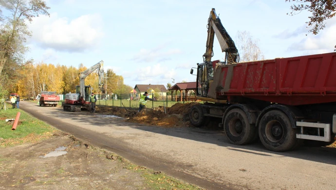 Trwają prace przy budowie kanalizacji sanitarnej w Gminie Grabica