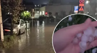 Ulewa i grad nad Piotrkowem i okolicami. Zniszczone uprawy, zablokowane drogi