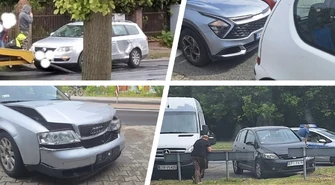 Aż cztery kolizje w regionie. Trzy w okolicy jednej ulicy, jedna ucieczka i nieoznakowany radiowóz w akcji