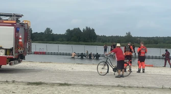 Poszukiwania na piotrkowskim Słoneczku w akcji straż pożarna, policja i WOPR