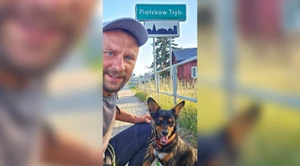 Piesza wędrówka Darka Strojewskiego przez Piotrków Trybunalski dla chorego 23-latka