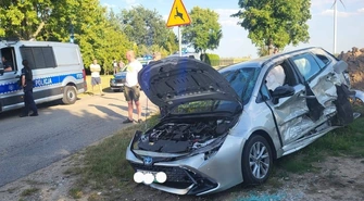Groźny wypadek w Gazomii Nowej. Droga zablokowana
