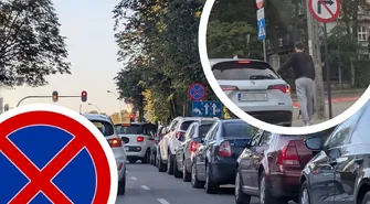 Młodzież wysiada na środku drogi. Zakaz parkowania w Al. Armii Krajowej?