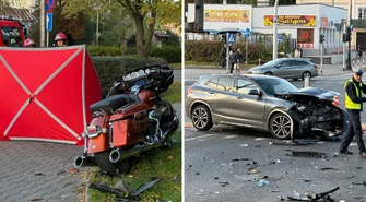 Wypadek na skrzyżowaniu ul. Sienkiewicza i Al. Mikołaja Kopernika