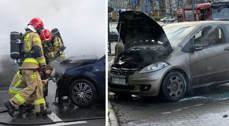 Trzy samochody stanęły w płomieniach w odstępie kilku minut. Strażacy interweniowali w trzech punktach Piotrkowa