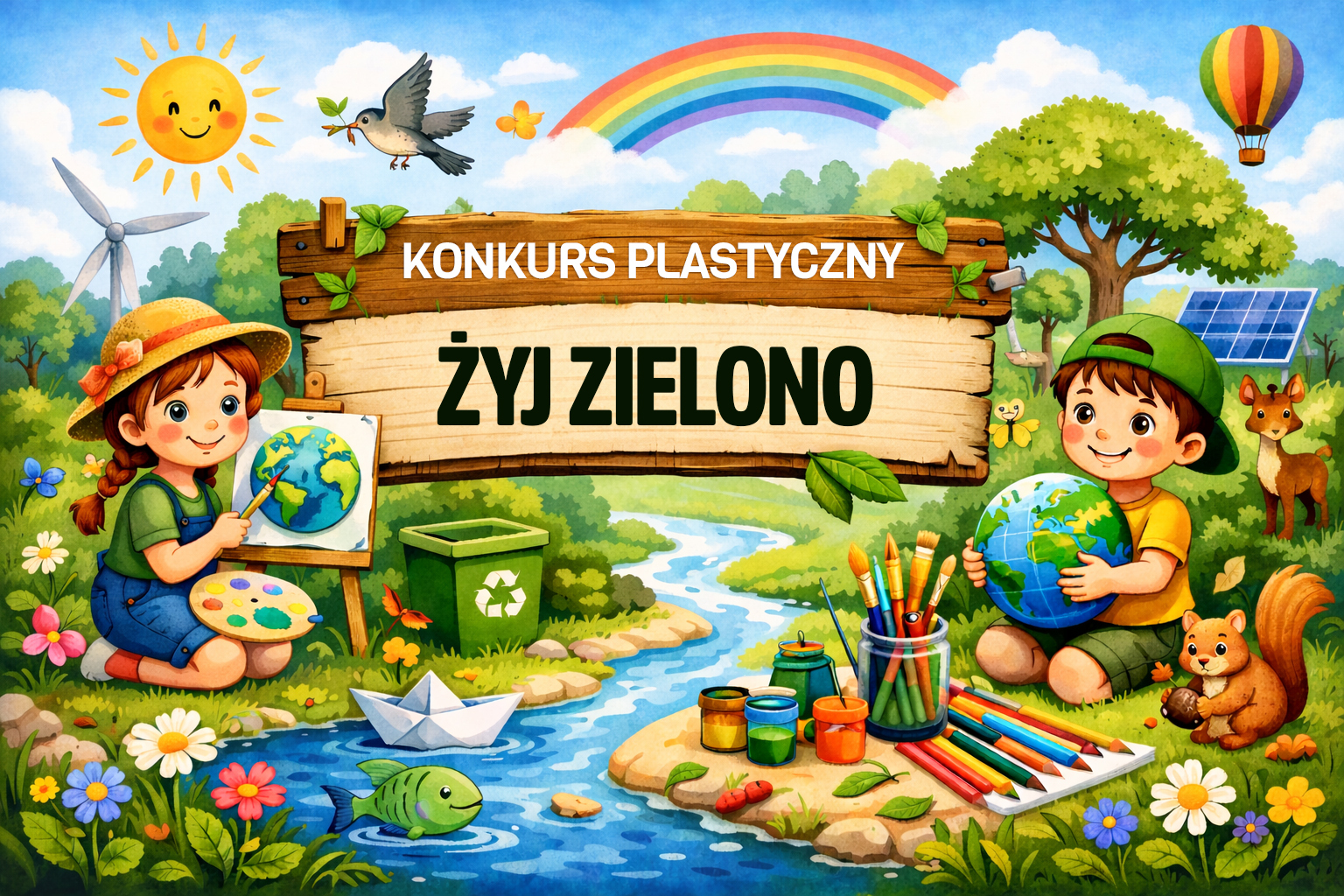 Weź udział w ekologicznym konkursie plastycznym dla dzieci Żyj zielono Bo żyje się raz.