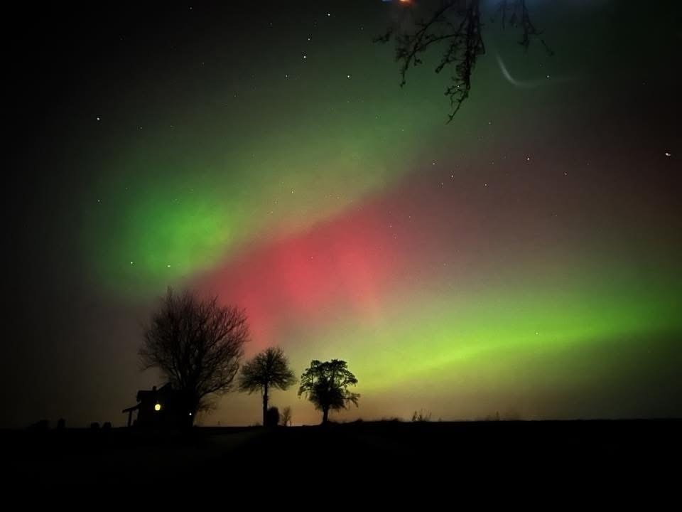 Piękna zorza nad Piotrkowem i regionem WASZE ZDJĘCIA