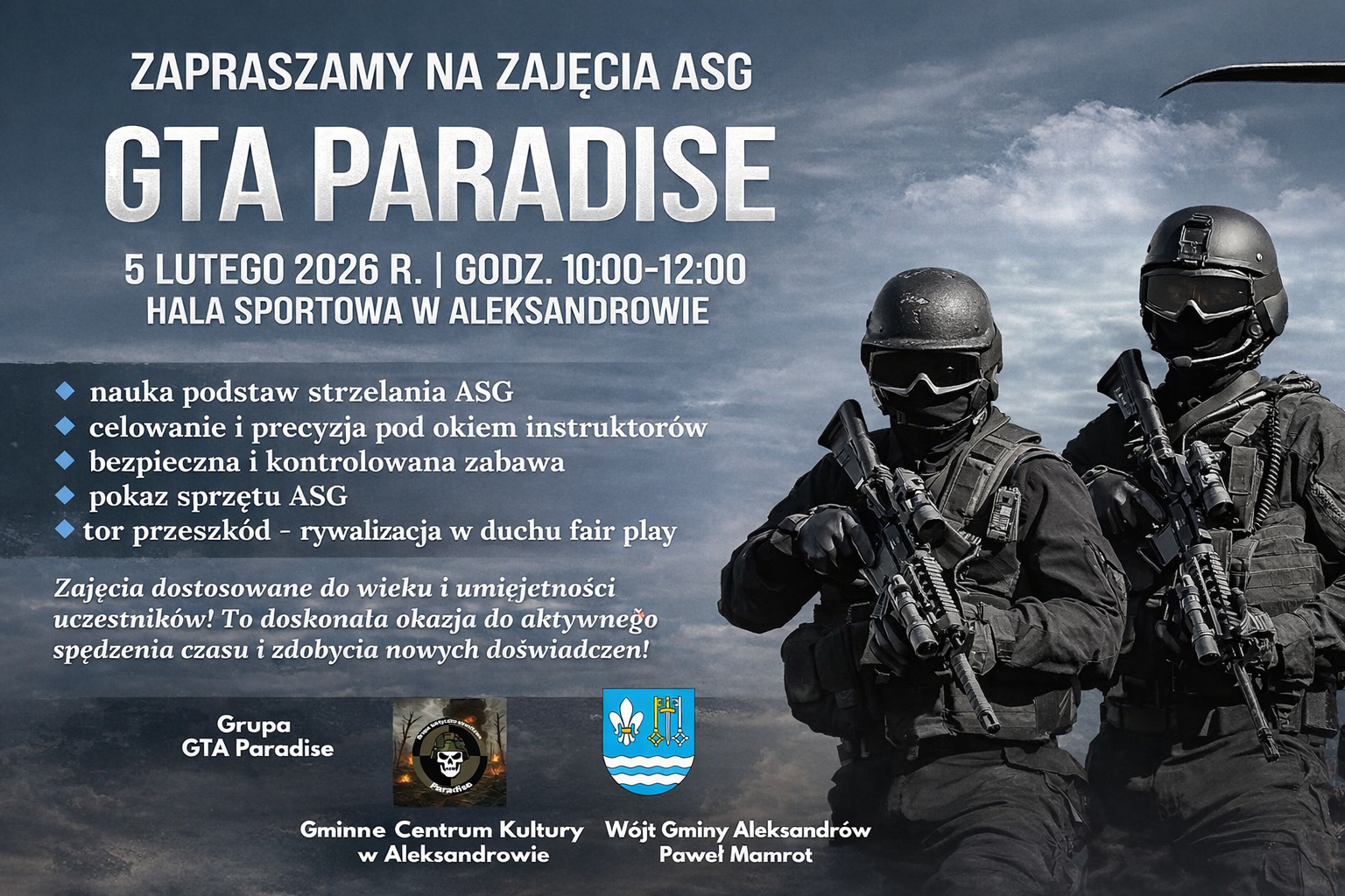 Zajęcia ASG GTA Paradise w Aleksandrowie