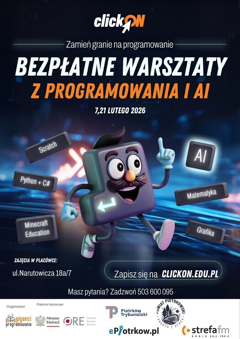 Bezpłatne warsztaty z Minecraft AI i programowania od 6-18 roku życia