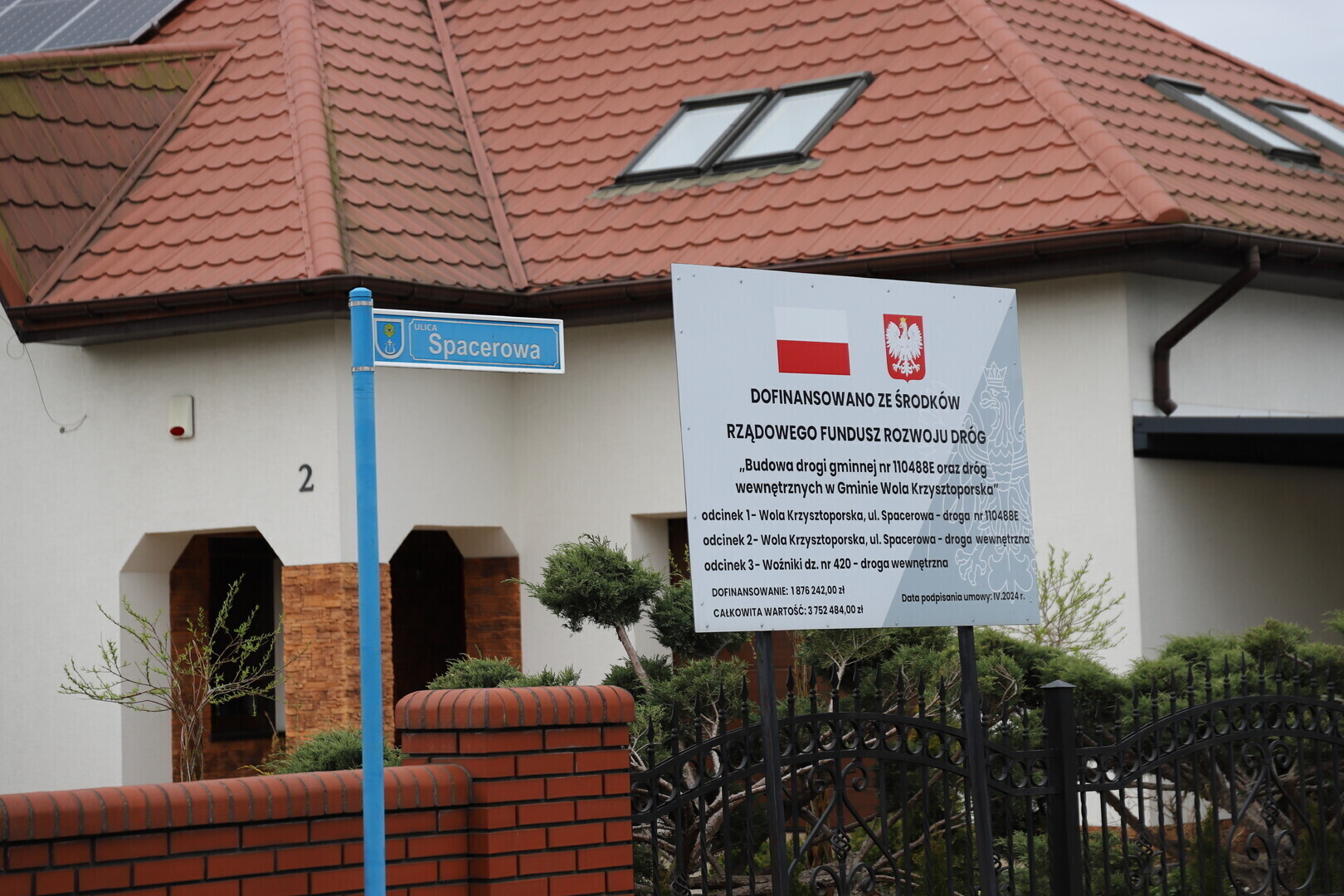 Budowa ulicy Spacerowej w Woli Krzysztoporskiej zakończona