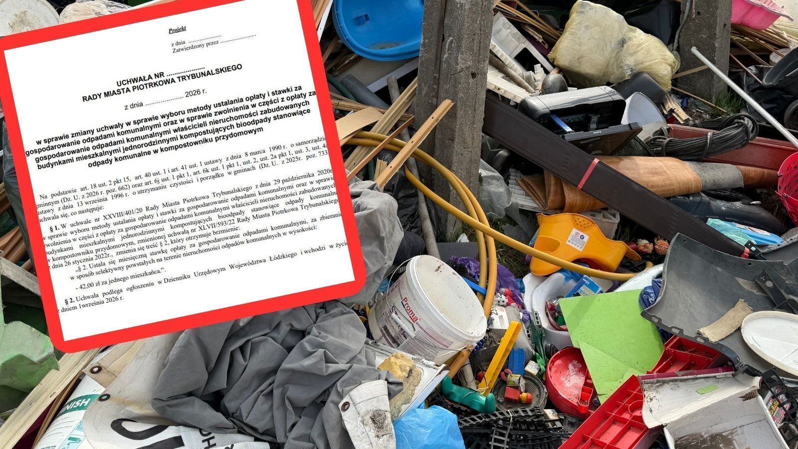 Piotrków Trybunalski. Projekt podwyżki opłat za śmieci z 35 do 42 zł nie trafi na najbliższą sesję Rady Miasta