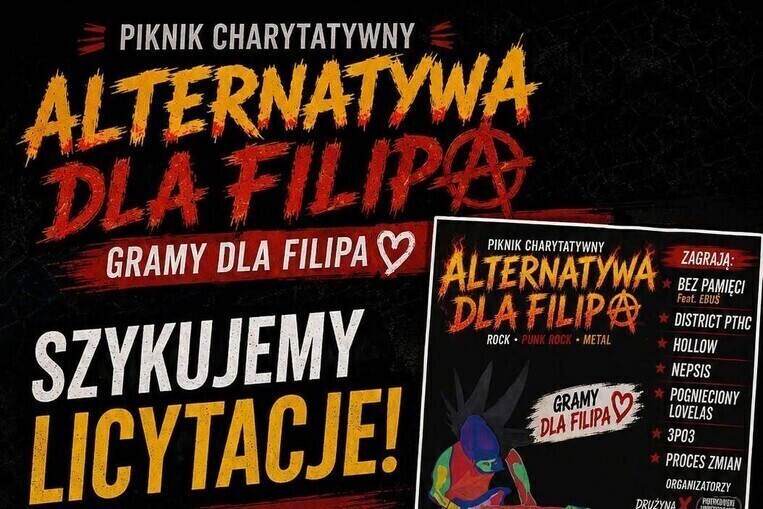 Rockowe granie i pomoc dla Filipa. Charytatywny piknik już 20 czerwca w Sulejowie