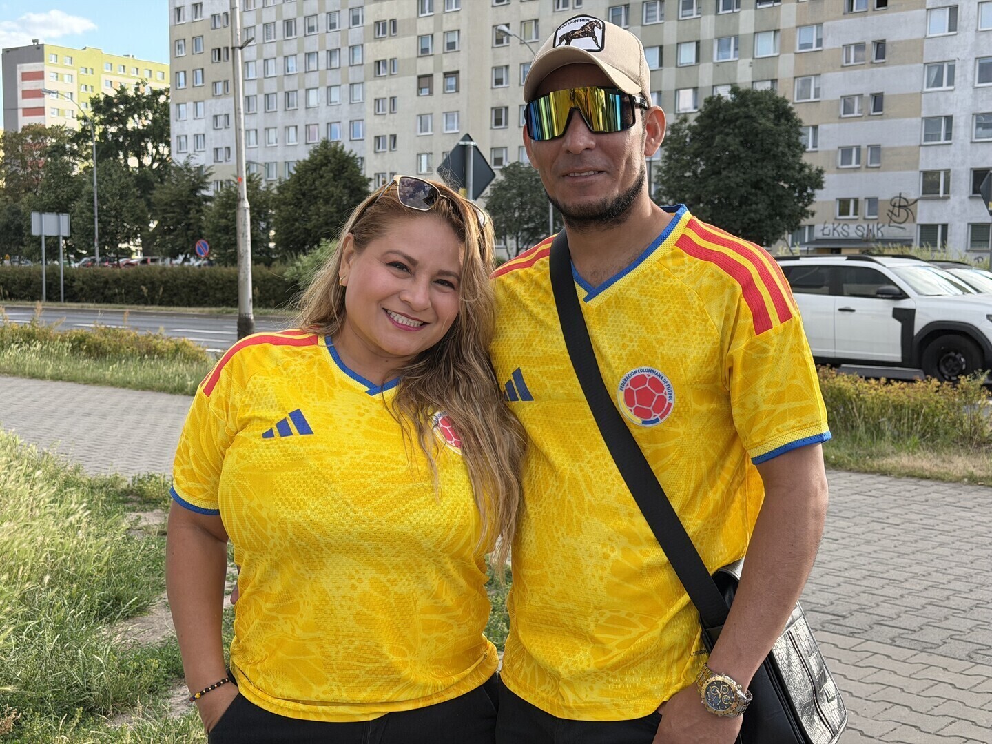 Kolumbijczycy w centrum Piotrkowa. Kibicują swojej drużynie na mundialu