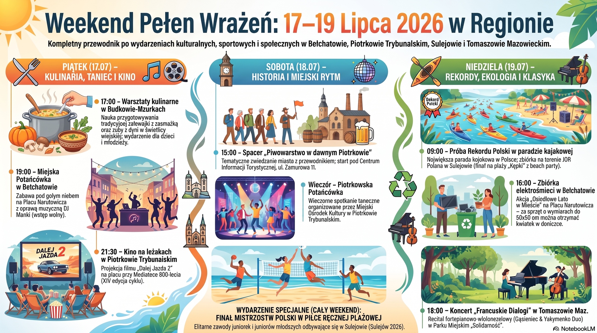 Weekend pełen atrakcji w regionie. Sprawdź co będzie się działo od 17 do 19 lipca