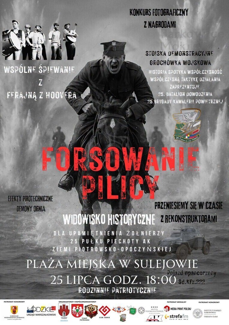 Forsowanie Pilicy 2026 w Sulejowie. Widowisko historyczne już 25 lipca