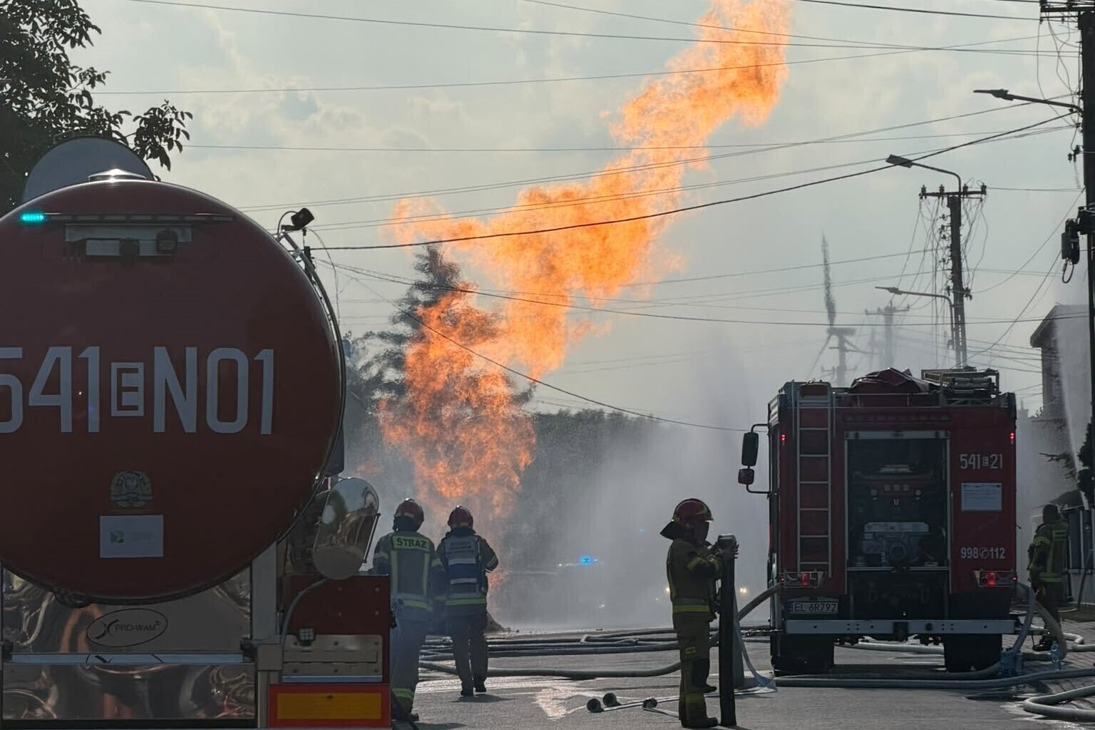 Pożar domu po rozszczelnieniu gazociągu