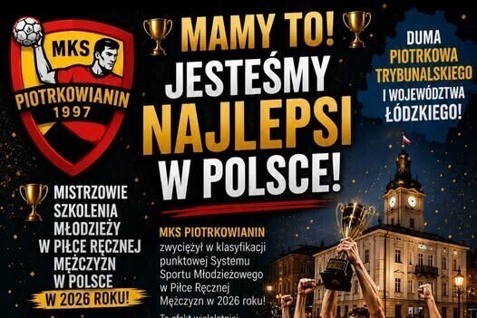 MKS Piotrkowianin najlepszym klubem w Polsce w szkoleniu młodzieży w piłce ręcznej