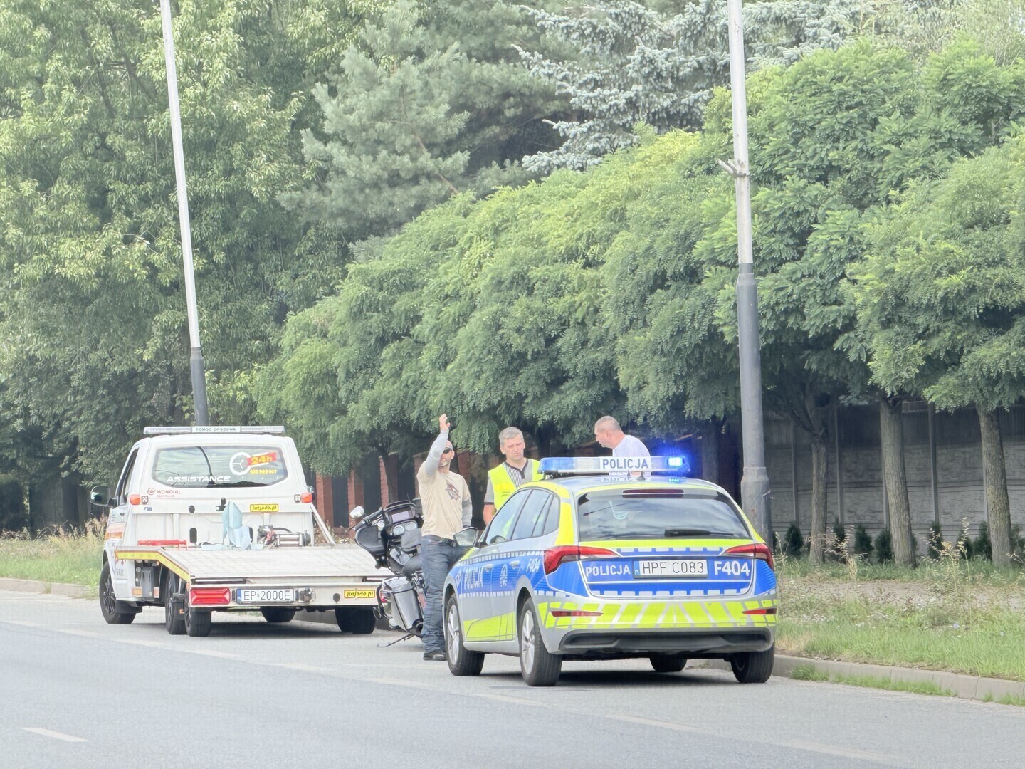 Zderzenie dwóch motocykli na skrzyżowaniu w Piotrkowie. 1500 zł mandatu i 12 punktów