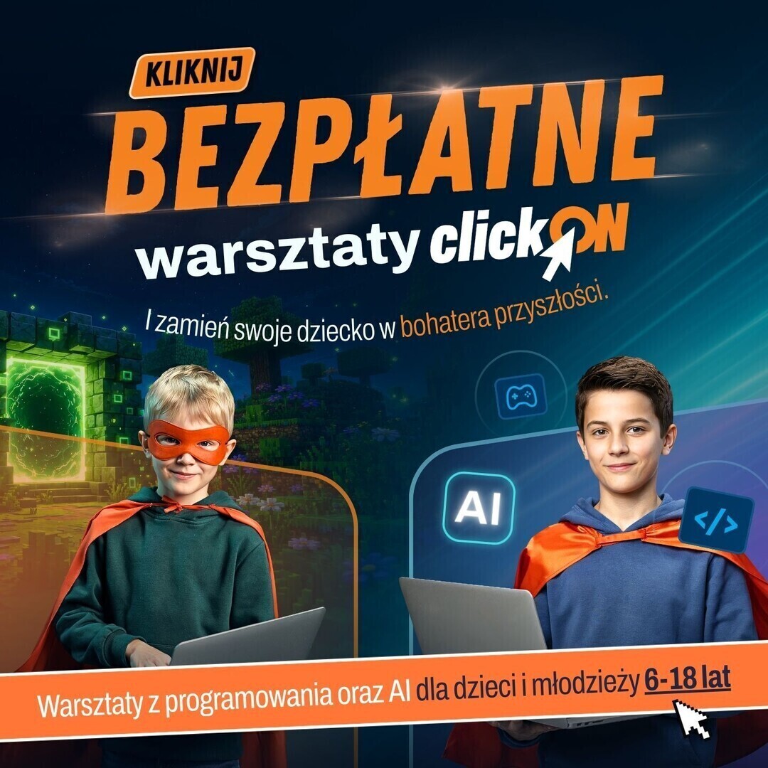 Minecraft Roblox AI i programowanie. Bezpłatne warsztaty dla dzieci w Piotrkowie Trybunalskim