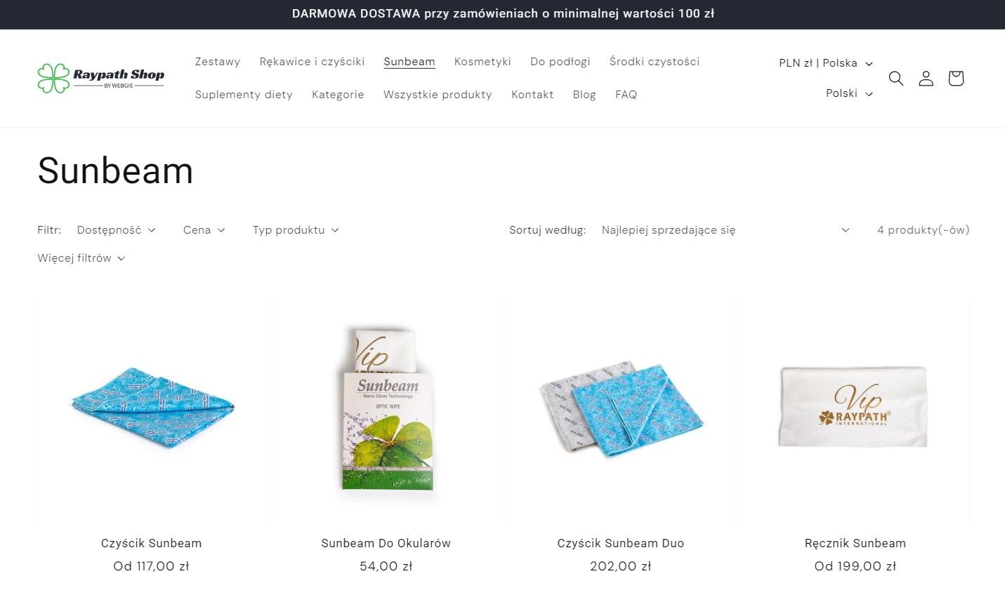 Czyściki Sunbeam - czym różnią się dostępne rozmiary i warianty