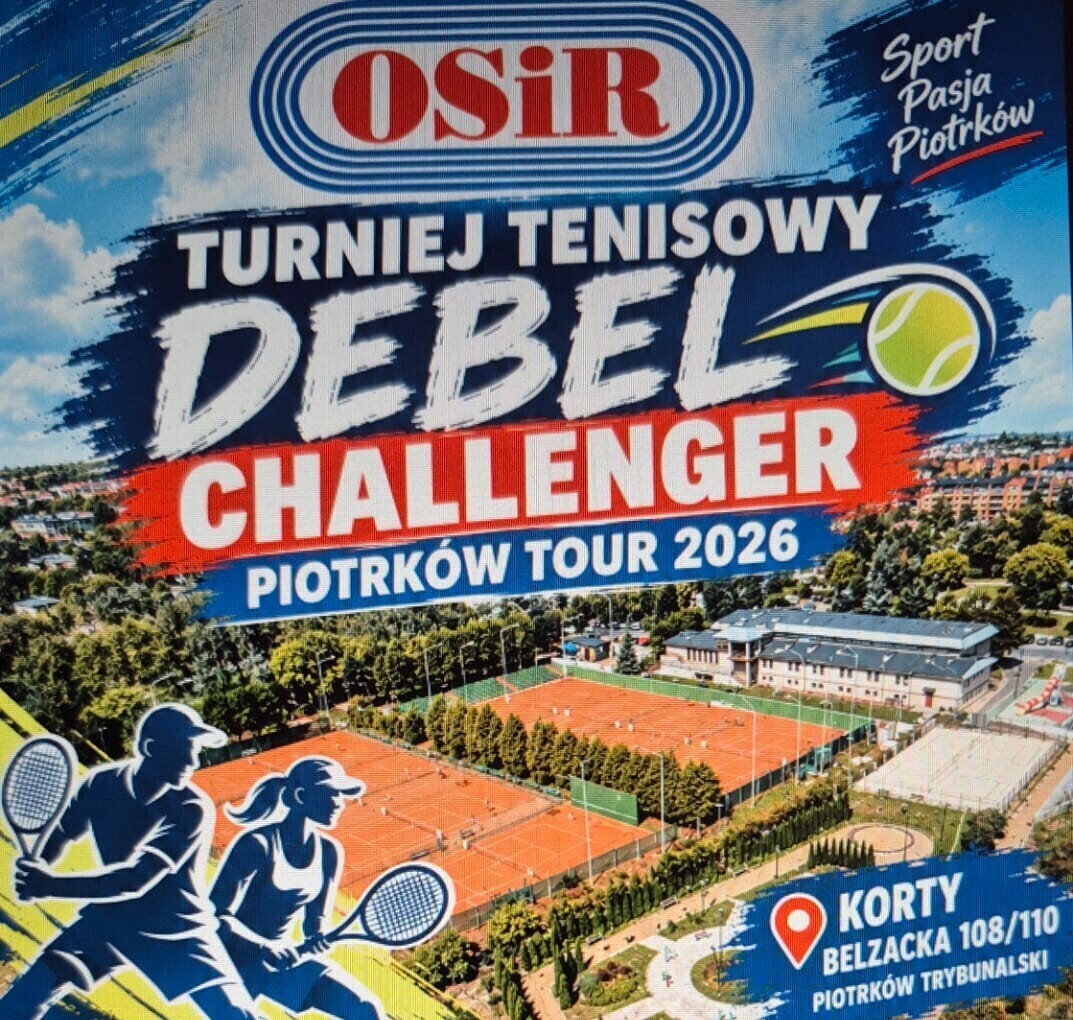 Tenisowy Debel Challenger w Piotrkowie. Sportowe emocje już 20 września