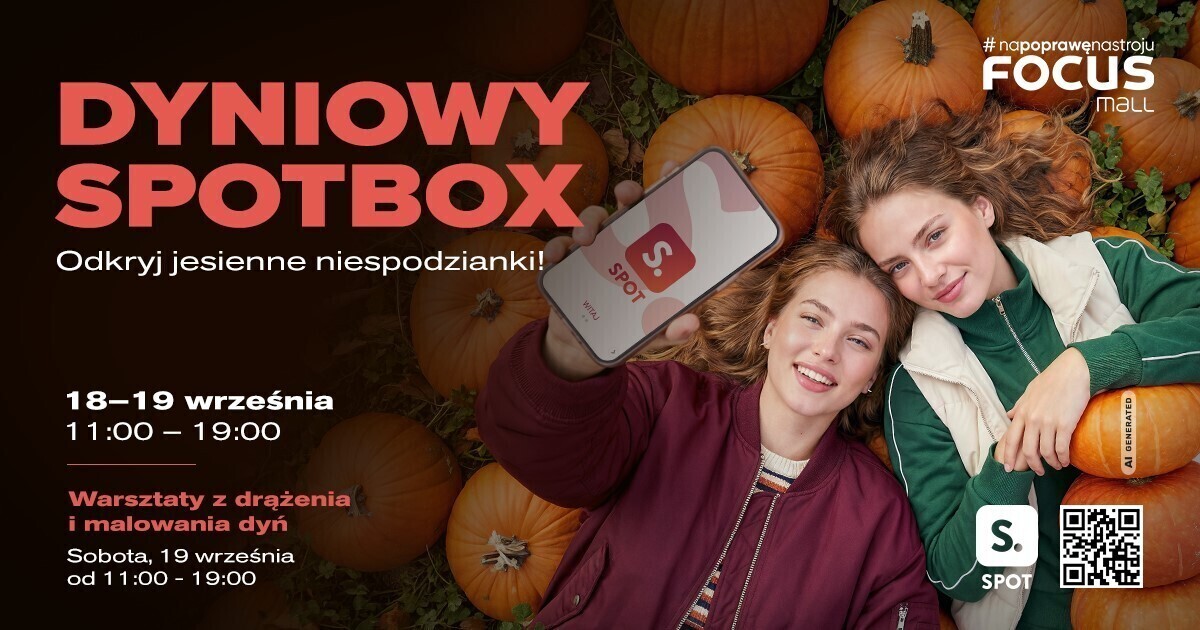 Dyniowy SPOTBOX i warsztaty z drążenia dyń w Focus Mall w Piotrkowie
