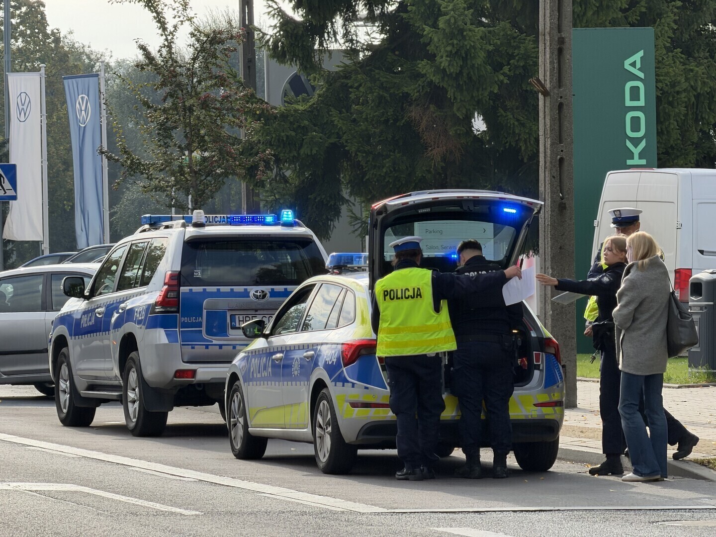 51-latka ranna w wypadku na Wojska Polskiego. Zderzyły się Skoda i Honda