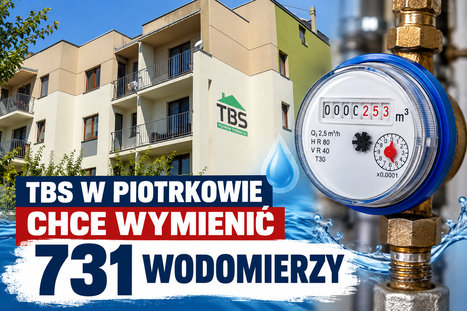 731 nowych wodomierzy w mieszkaniach TBS. Będą zdalnie odczytywane