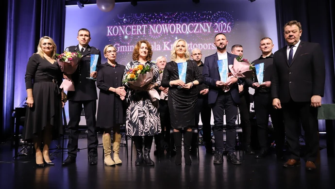 „Zasłużeni dla Gminy Wola Krzysztoporska 2025” uhonorowani podczas Koncertu Noworocznego