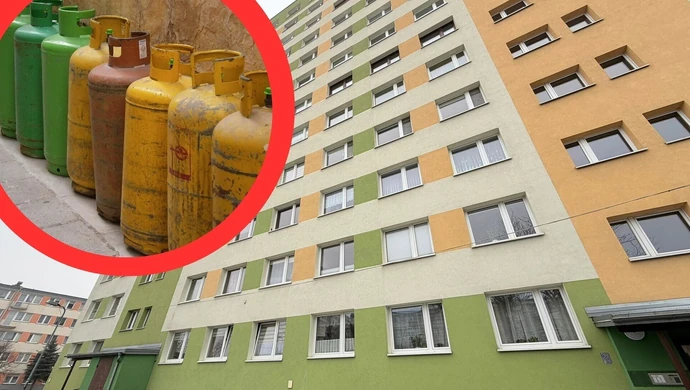 Horror mieszkańców wieżowca przy Belzackiej 64. Butle z gazem w bloku mieszkalnym