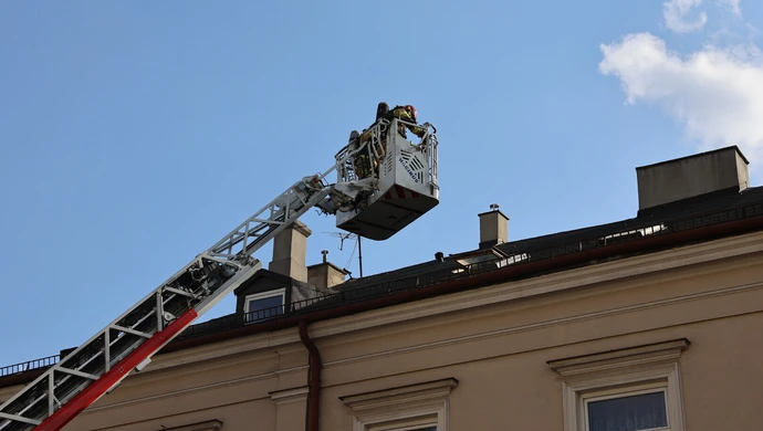 Pożar w kamienicy przy ulicy Słowackiego 