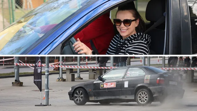 Zapach palonej gumy w Moszczenicy. Konkurs Zręczności Kierowców z Okazji Dnia Kobiet 