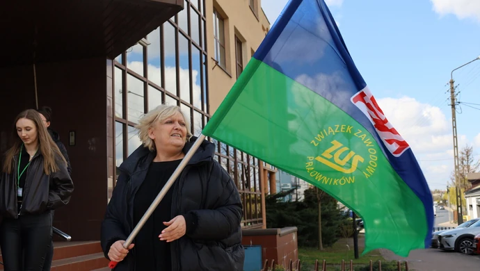 Pracownicy ZUS w Piotrkowie wsparli protest w Warszawie. 