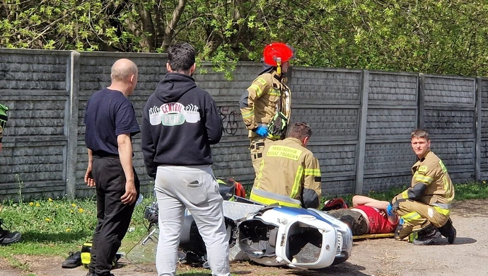 Dwa zdarzenia drogowe z udziałem motocyklistów w Piotrkowie w ciągu kilku godzin