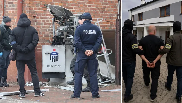 Policja zatrzymała podejrzanych o wysadzenie bankomatu w Gorzkowicach. Dwaj mężczyźni trafili do aresztu