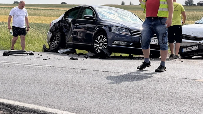 Groźnie na skrzyżowaniu z Moryca. Zderzyły się trzy samochody 