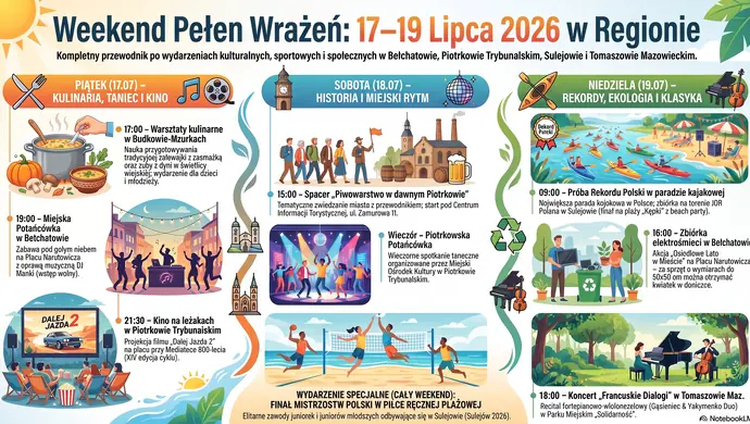 Weekend pełen atrakcji w regionie. Sprawdź, co będzie się działo od 17 do 19 lipca