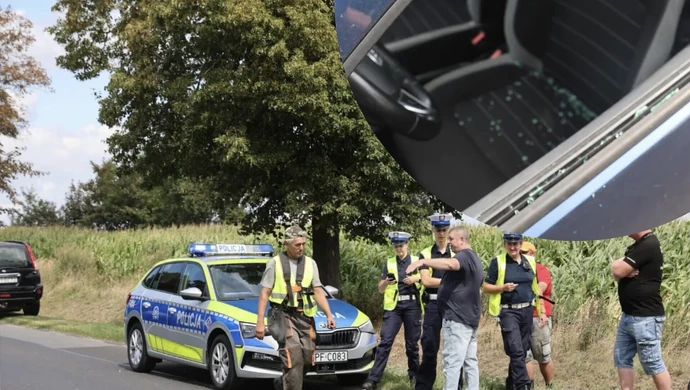 Kosili trawę, kamień poleciał w auto. Szyba wybita, winnego nie ma