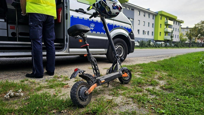 Wyglądał jak hulajnoga, ale nią nie był. Kontrola piotrkowskiej drogówki