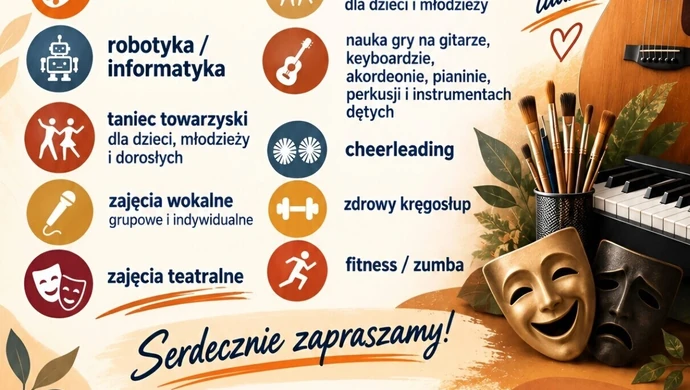 Zajęcia dla dzieci, młodzieży i dorosłych w GOK. Spotkanie organizacyjne już 22 września