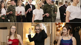 Sukienki, garnitury... i mundury! Studniówka Zespołu Szkół CKZ w Bujnach