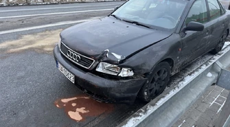 Kompletnie pijany Ukrainiec bez prawa jazdy rozbił Audi