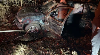 Dachowanie BMW na drodze Żarnowica Duża – Golesze. Kierowca ukarany 500 złotowym mandatem 