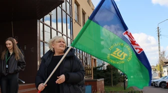 Pracownicy ZUS w Piotrkowie wsparli protest w Warszawie. 