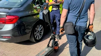 Piotrkowscy policjanci kontrolują użytkowników hulajnóg elektrycznych