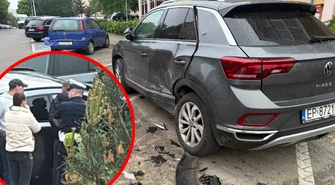 Piotrków Trybunalski: pijany kierowca Mercedesa staranował cztery zaparkowane samochody na Daniłowskiego. Został zatrzymany