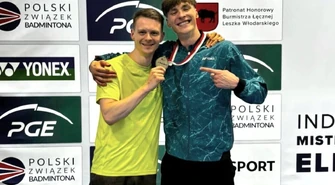 Maksymilian Danielak wicemistrzem Polski! Największy sukces badmintonisty Ruchu Piotrków 
